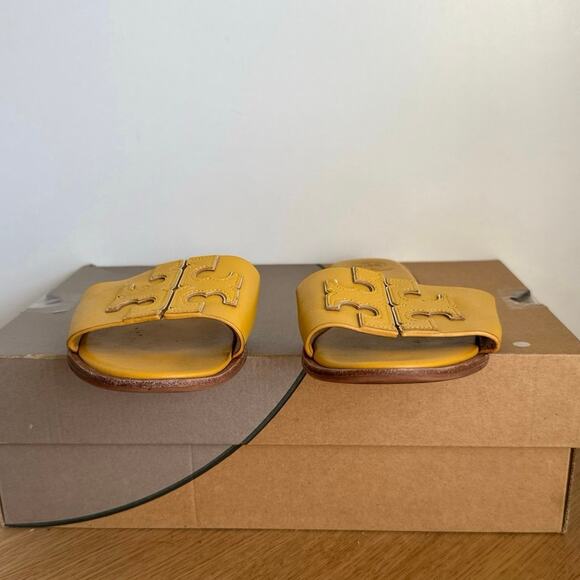 Tory Burch Ines Yellow Leather Women Sandals- SZ 9 - Picture 7 of 11